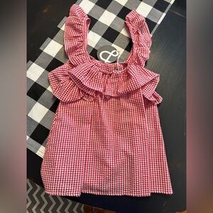 Red/White Gingham tank